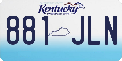 KY license plate 881JLN