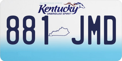 KY license plate 881JMD