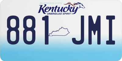 KY license plate 881JMI