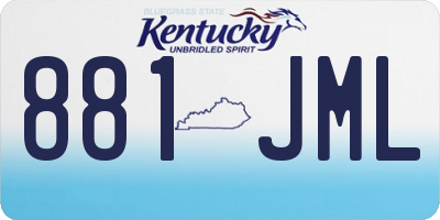 KY license plate 881JML