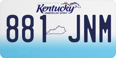 KY license plate 881JNM