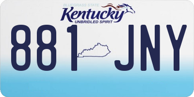 KY license plate 881JNY