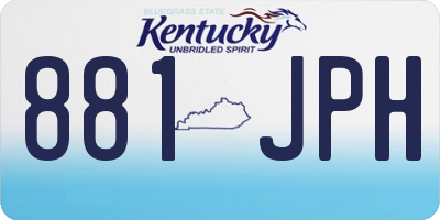 KY license plate 881JPH