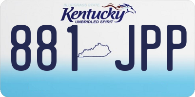 KY license plate 881JPP