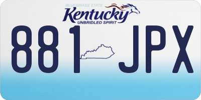 KY license plate 881JPX