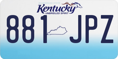 KY license plate 881JPZ