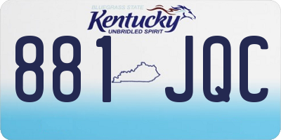 KY license plate 881JQC