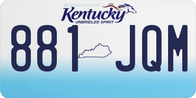 KY license plate 881JQM