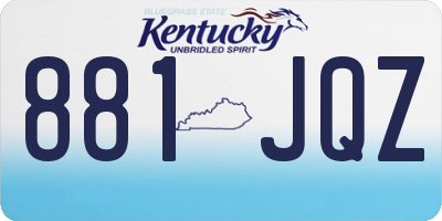 KY license plate 881JQZ