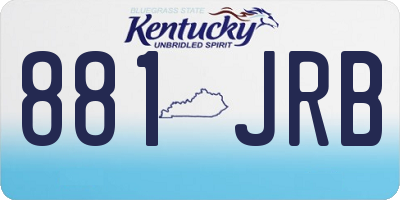 KY license plate 881JRB