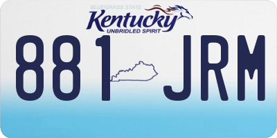 KY license plate 881JRM