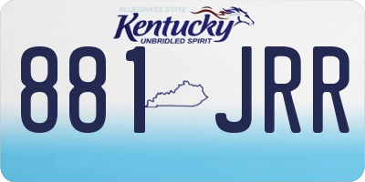 KY license plate 881JRR