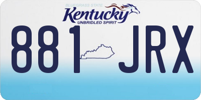 KY license plate 881JRX