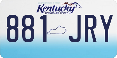 KY license plate 881JRY