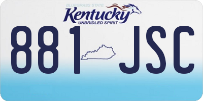 KY license plate 881JSC