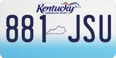 KY license plate 881JSU