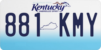 KY license plate 881KMY
