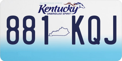 KY license plate 881KQJ