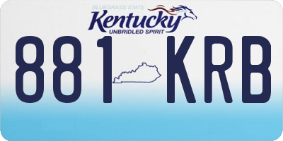 KY license plate 881KRB