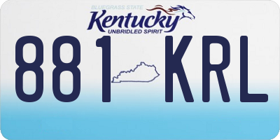 KY license plate 881KRL