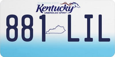 KY license plate 881LIL