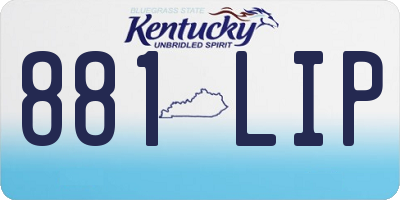 KY license plate 881LIP