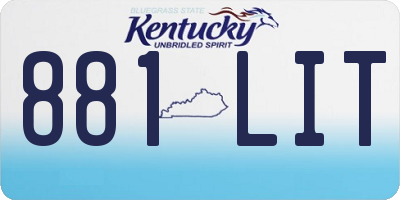 KY license plate 881LIT