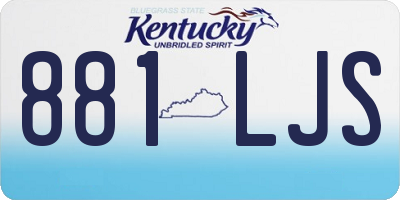 KY license plate 881LJS