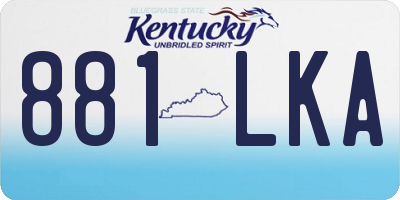 KY license plate 881LKA