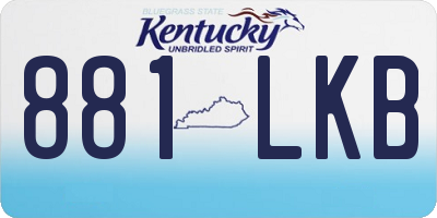 KY license plate 881LKB