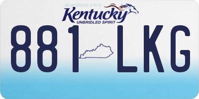KY license plate 881LKG