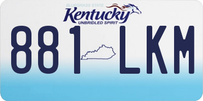 KY license plate 881LKM