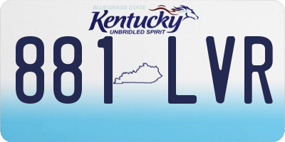 KY license plate 881LVR