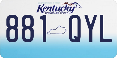 KY license plate 881QYL
