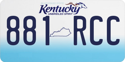 KY license plate 881RCC