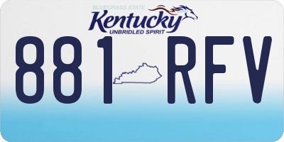 KY license plate 881RFV