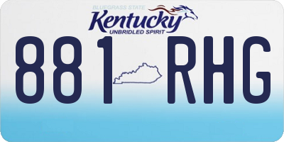 KY license plate 881RHG