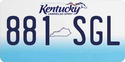 KY license plate 881SGL