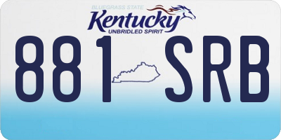 KY license plate 881SRB