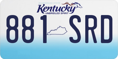 KY license plate 881SRD