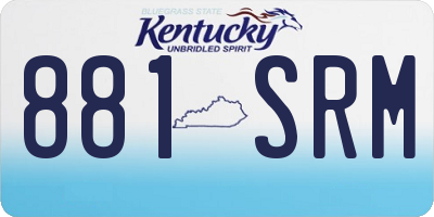 KY license plate 881SRM