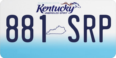 KY license plate 881SRP
