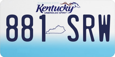 KY license plate 881SRW