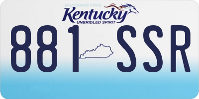 KY license plate 881SSR