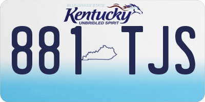 KY license plate 881TJS