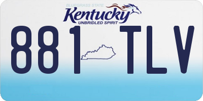 KY license plate 881TLV