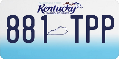 KY license plate 881TPP