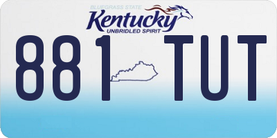 KY license plate 881TUT