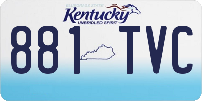 KY license plate 881TVC