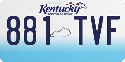 KY license plate 881TVF
